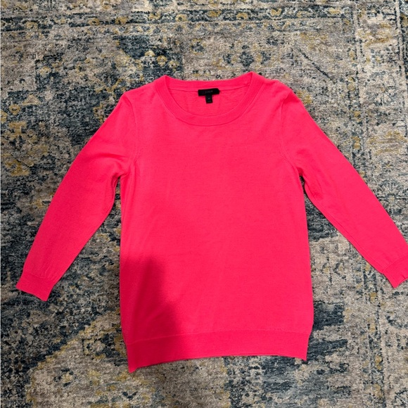 J. Crew Sweaters - J. Crew Vibrant Pink Crew Neck Sweater